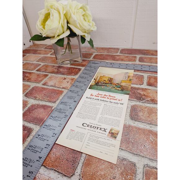 1950 Celotex Boys Playing with Train Set on Remodeled Attic Floor Vtg Print Ad - Picture 5 of 6